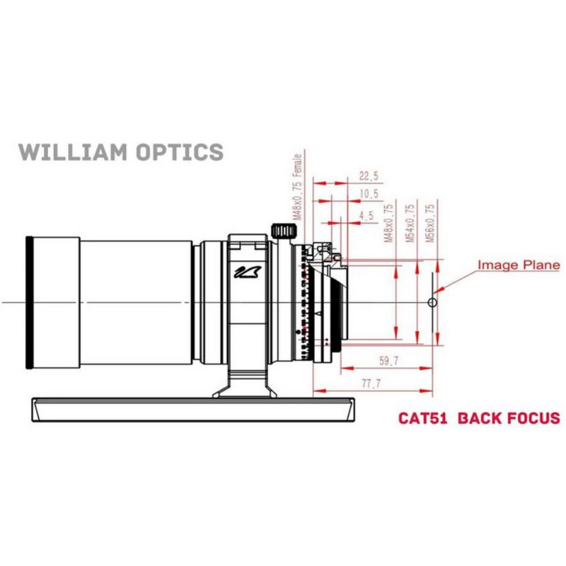 William Optics Rifrattore Apocromatico AP 51/250 RedCat 51V2  OTA