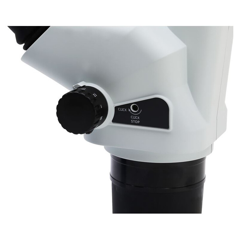 Optika Microscopio stereo zoom SZO-3, binoculare, 6,7-45x, Colonna di sostegno, Luce incidente, Luce trasmessa