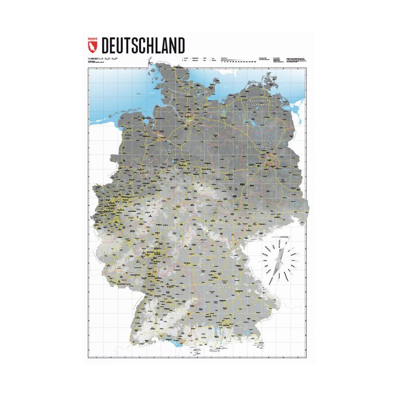 Marmota Maps Mappa Deutschlandkarte Map Grey