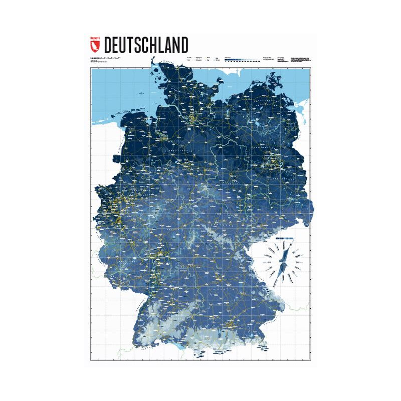 Marmota Maps Mappa Deutschlandkarte Ski Blue
