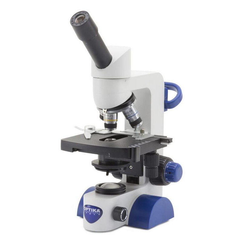 Optika Microscopio B-62, mono, 40-400x, LED, Akku, Kreuztisch