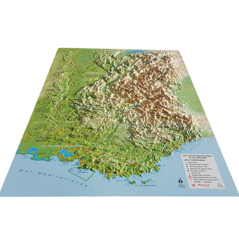 3Dmap Mappa Regionale Les Alpes Françaises et ses massifs alpins