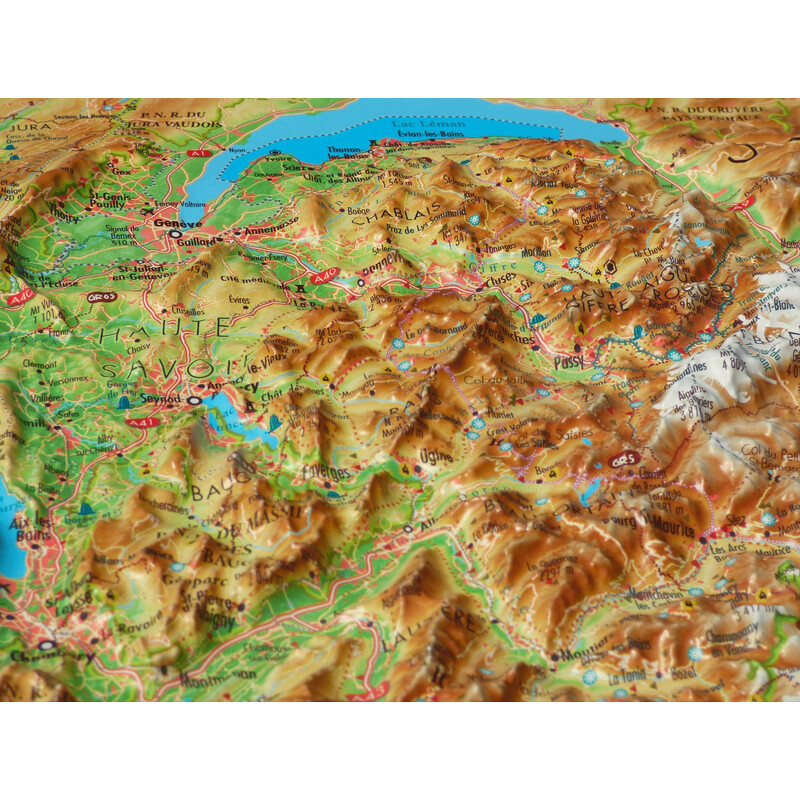 3Dmap Mappa Regionale Les Alpes Françaises et ses massifs alpins