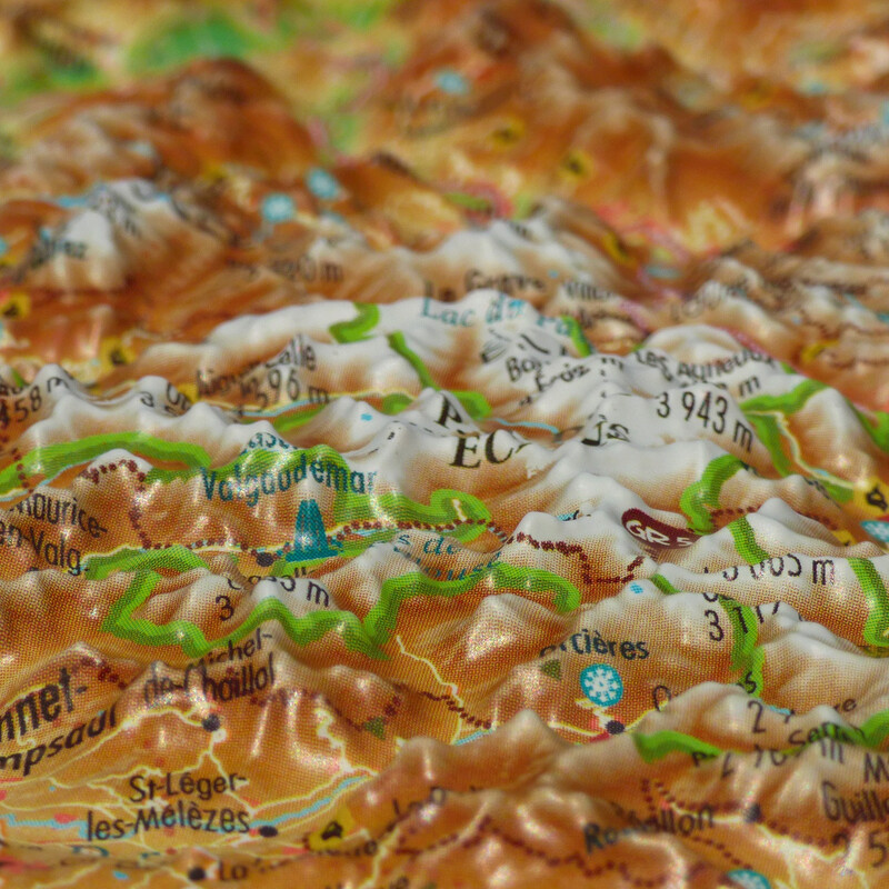 3Dmap Mappa Regionale Les Alpes Françaises et ses massifs alpins