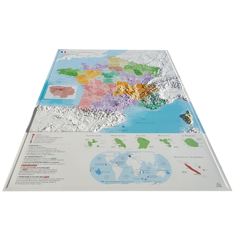 3Dmap Mappa La France Administrative