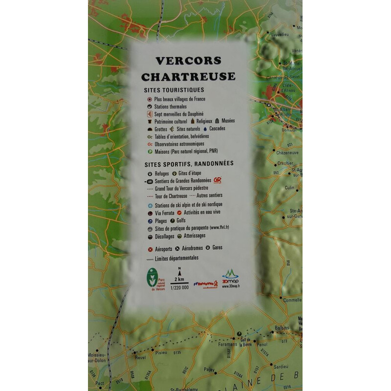 3Dmap Mappa Regionale Vercors-Chartreuse