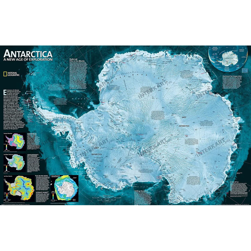 National Geographic Mappa Regionale Antartide