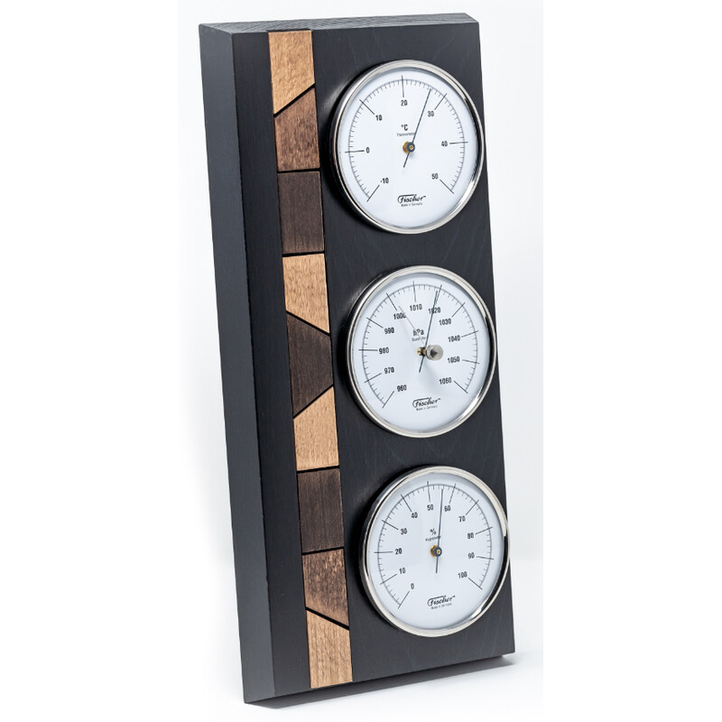 Fischer Stazione meteo in vero legno nero