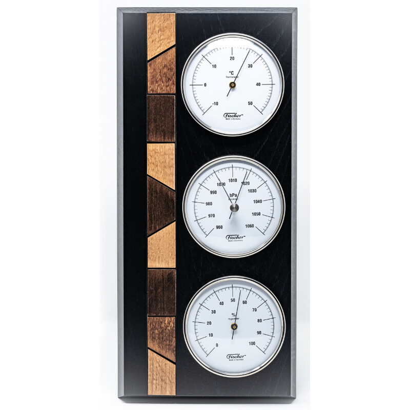Fischer Stazione meteo in vero legno nero