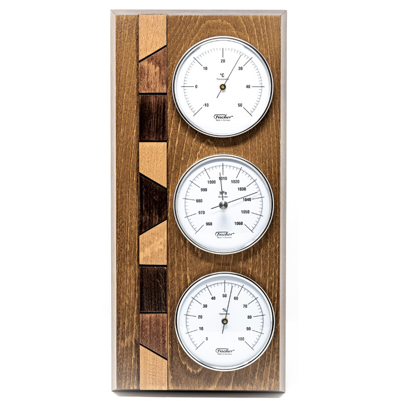 Fischer Stazione meteo in vero legno, rovere rustico