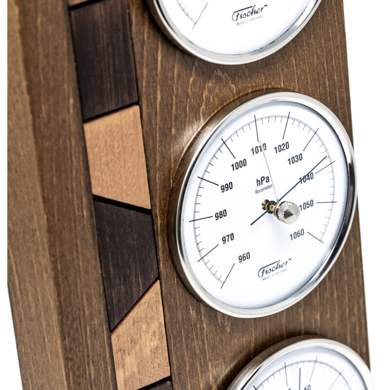 Fischer Stazione meteo in vero legno, rovere rustico