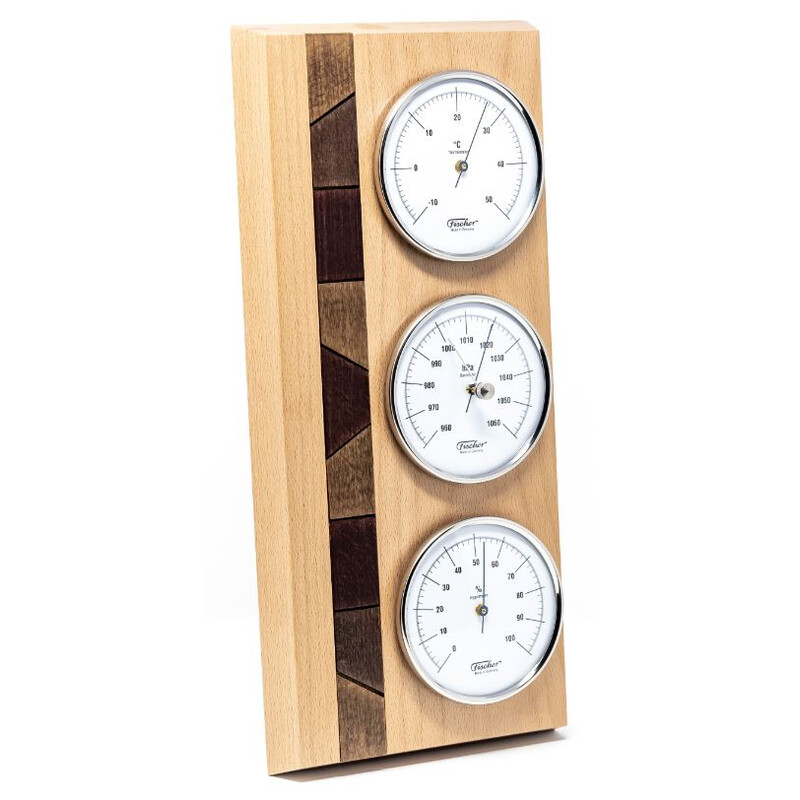 Fischer Stazione meteo in vero legno Faggio Natura