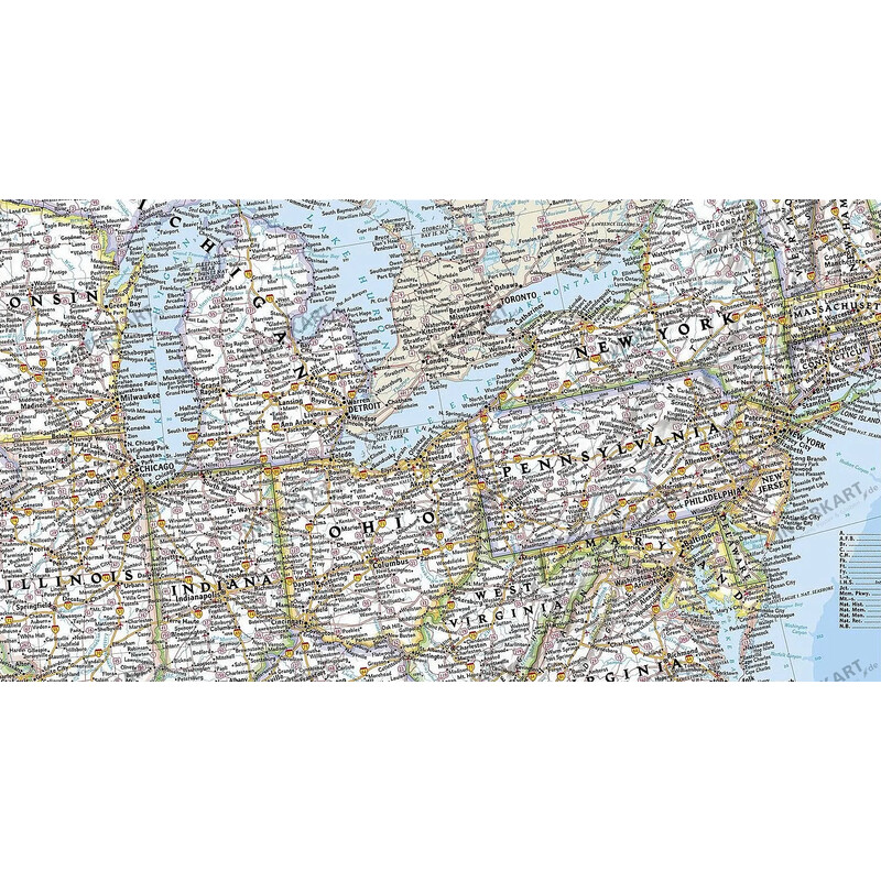 National Geographic Mappa Carta degli USA politica (111 x 77 cm)