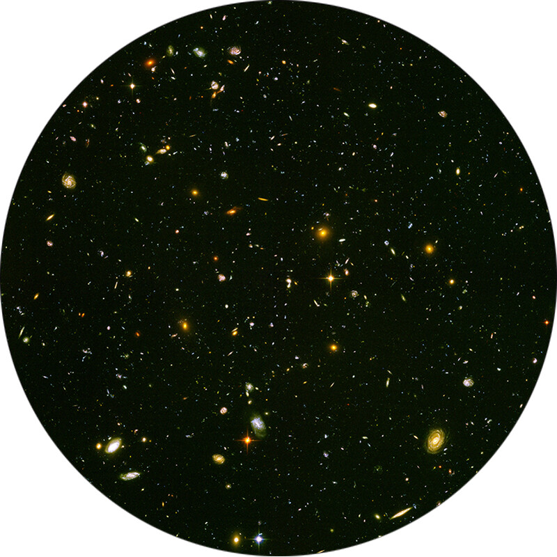 Redmark Diapositiva per planetari Bresser e NG con il campo ultra-profondo (Ultra Deep Field) di Hubble