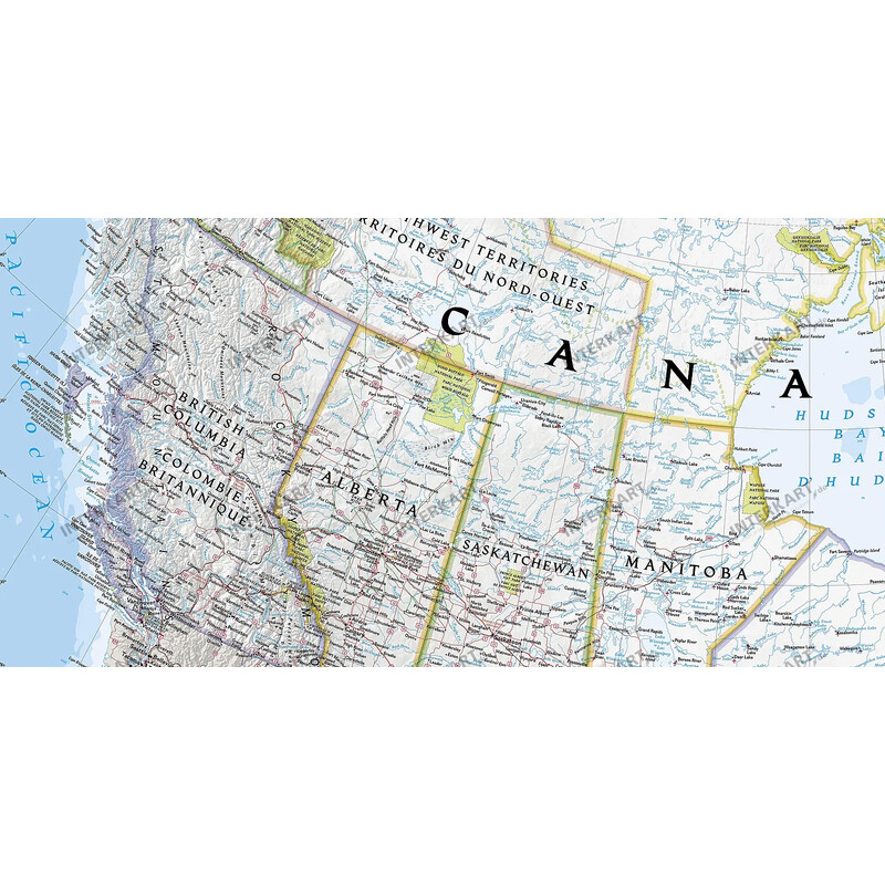 National Geographic Mappa Canada 96 x 81cm