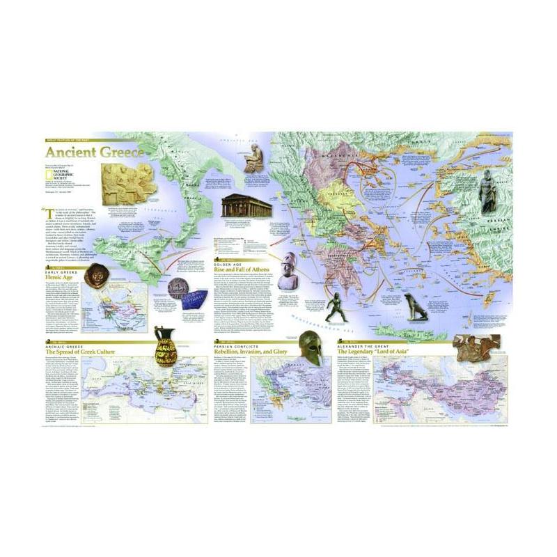 National Geographic Mappa Gracia, fronte/retro