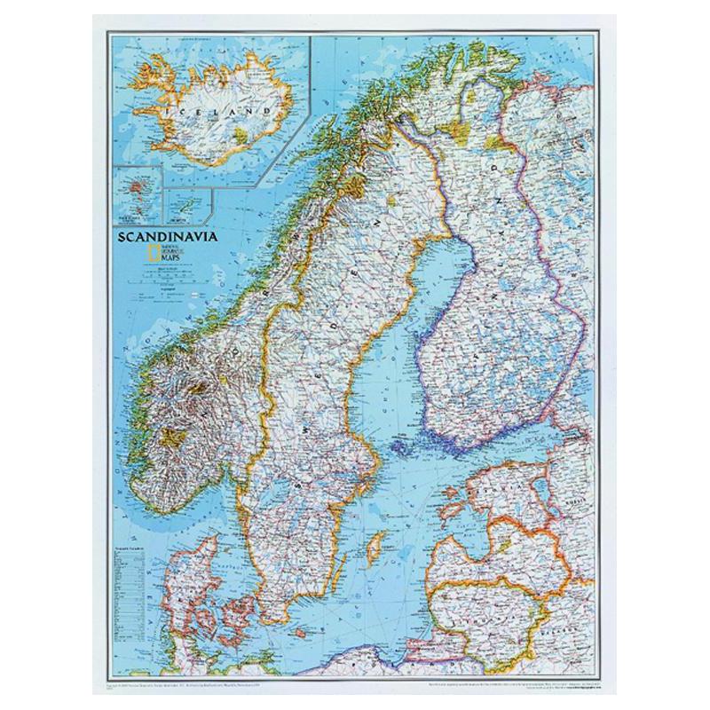 National Geographic Mappa Regionale La Scandinavia