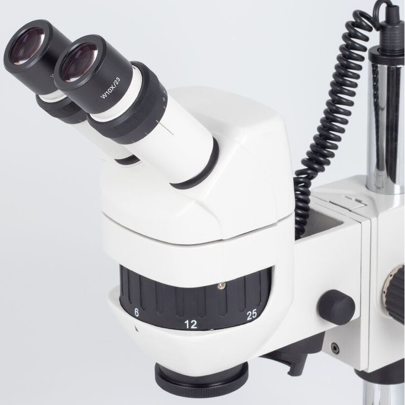 Motic Microscopio stereo zoom K-400 L, binoculare, CMO, 6x-50x