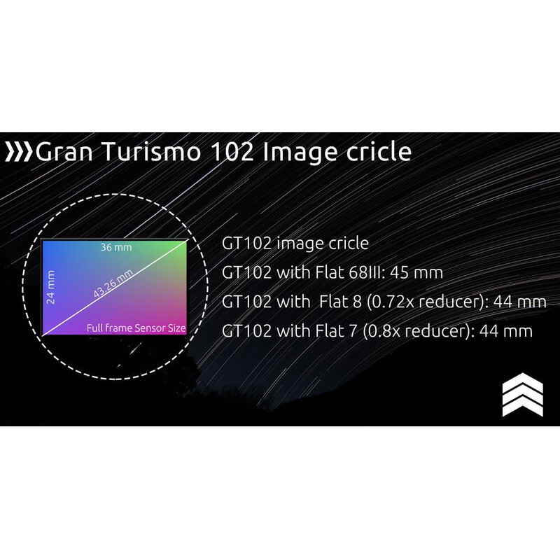 William Optics Rifrattore Apocromatico AP 102/703 Gran Turismo GT 102 OTA Set