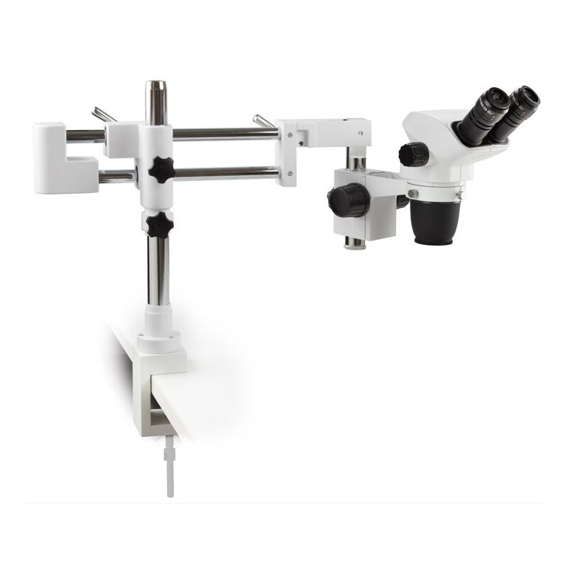 Euromex Microscopio stereo zoom NZ.1702-BC, 6.5-55x, Doppelarm, Tischklemme, bino