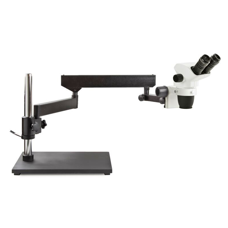Euromex Microscopio stereo zoom NZ.1902-A, 6.7x to 45x with articulated stand, base plate, w.o.illumination, bino