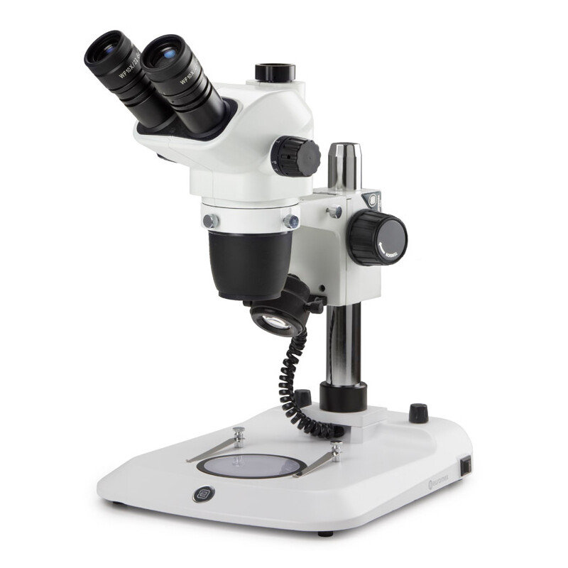 Euromex Microscopio stereo zoom NZ.1903-P, 6.7-45x, Colonna,  Luce incidente e trasmessa, trino