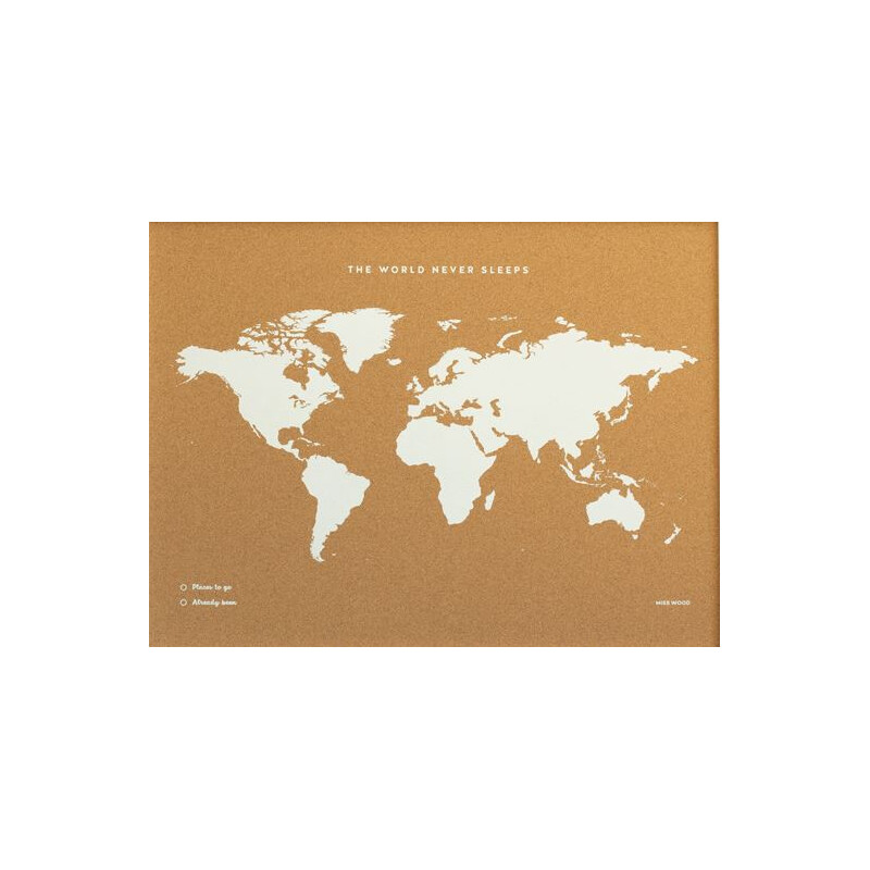 Miss Wood Mappa del Mondo Woody Map Fluor L