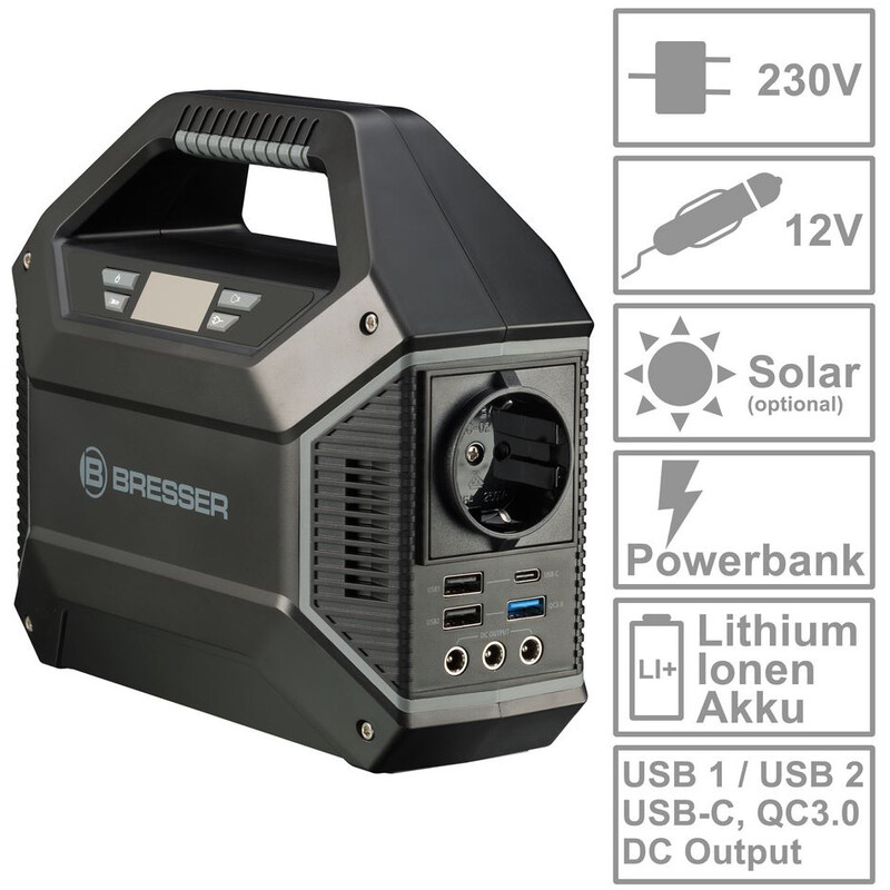 Bresser Mobile Power Station 100 Watt + caricabatterie solare 40 Watt
