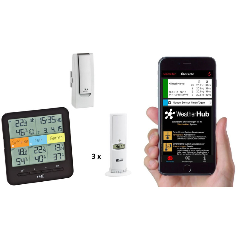 TFA Stazione meteo Starter set WeatherHub con termoigrometro wireless