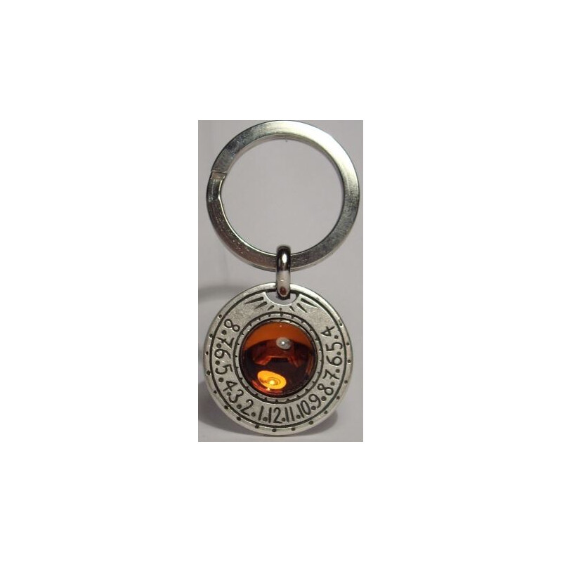 Ragalaxys Anello portachiavi Saturn Sundial Topaz