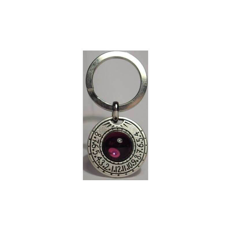 Ragalaxys Anello portachiavi Saturn Sundial Amethyst