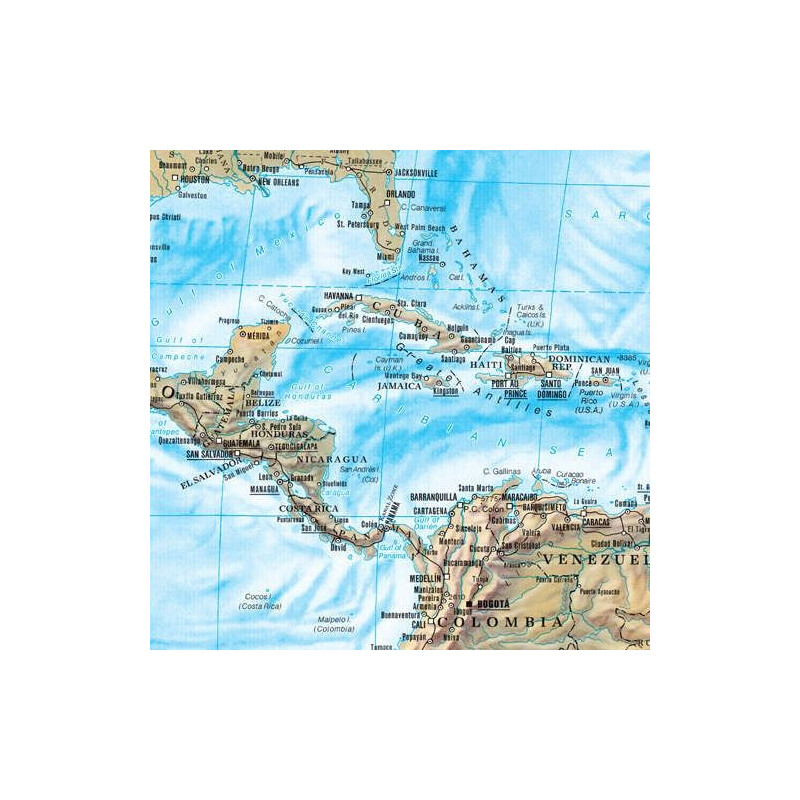 freytag & berndt Mappa del Mondo fisico (118 x 82 cm)