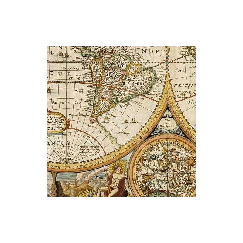 freytag & berndt Mappa del Mondo Antico John Speed 1651 (91 x 69 cm)