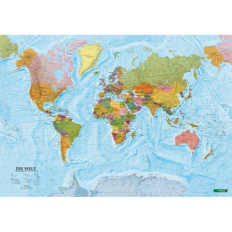 freytag & berndt Mappa del Mondo politica (100 x 70 cm)