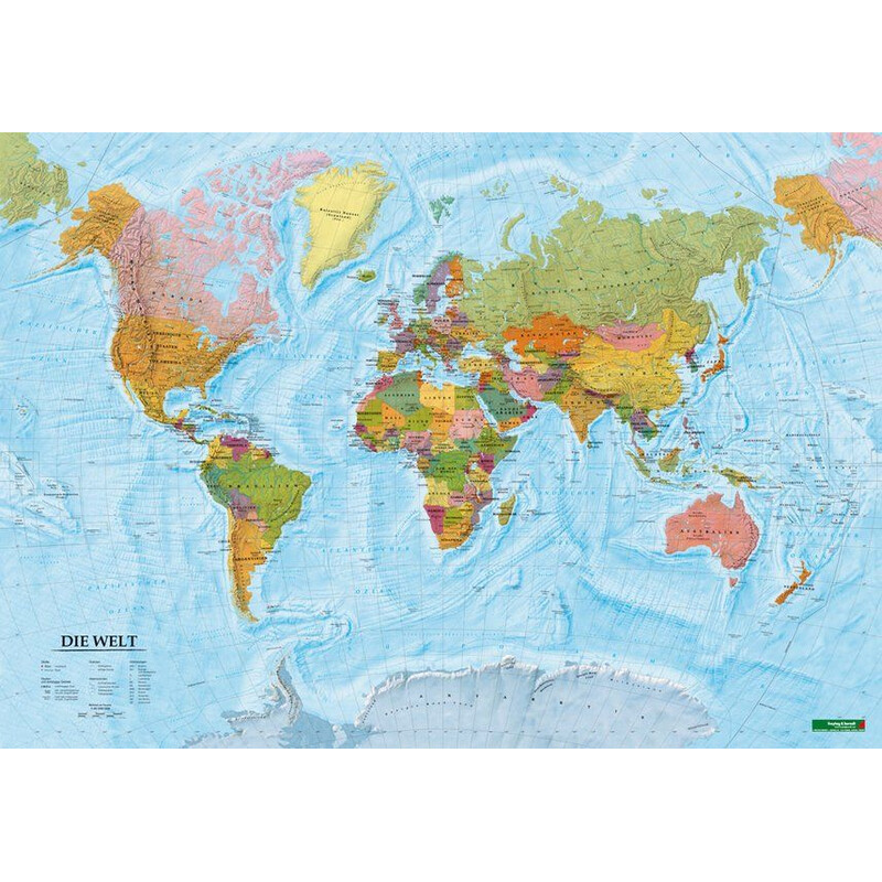 freytag & berndt Mappa del Mondo politisch (100 x 70 cm)