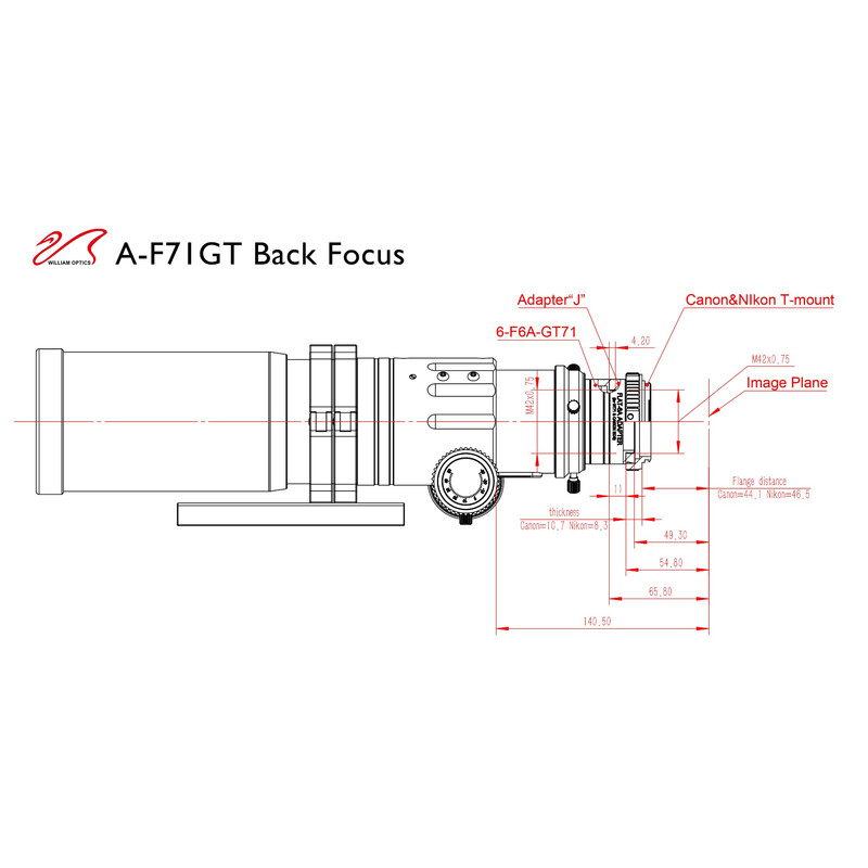 William Optics Rifrattore Apocromatico AP 71/420 Gran Turismo GT 71 OTA