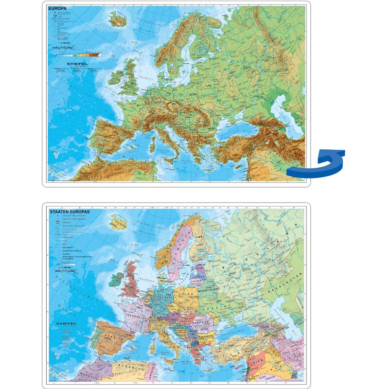 Stiefel Sottomano per scrivania Europa politica/fisica