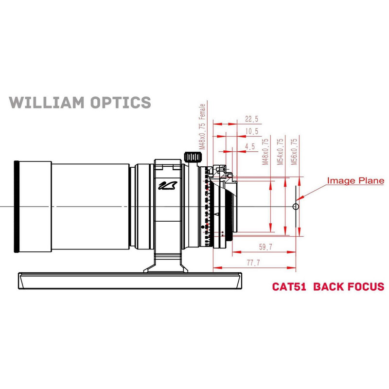 William Optics Rifrattore Apocromatico AP 51/250 SpaceCat 51 OTA