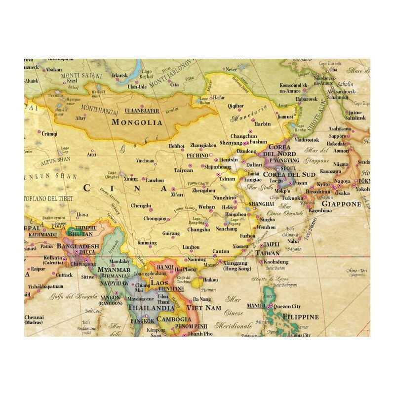 Libreria Geografica Mappa del Mondo Planisfero Anticato