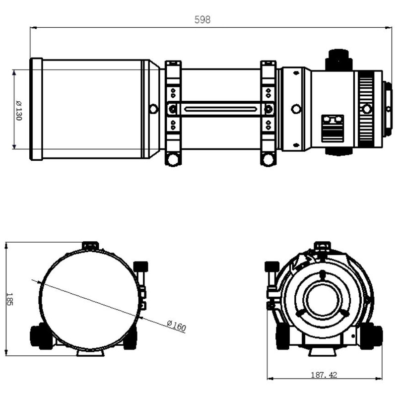 Omegon Rifrattore Apocromatico Pro APO AP 121/678 Quintuplet OTA + Protocollo di verifica