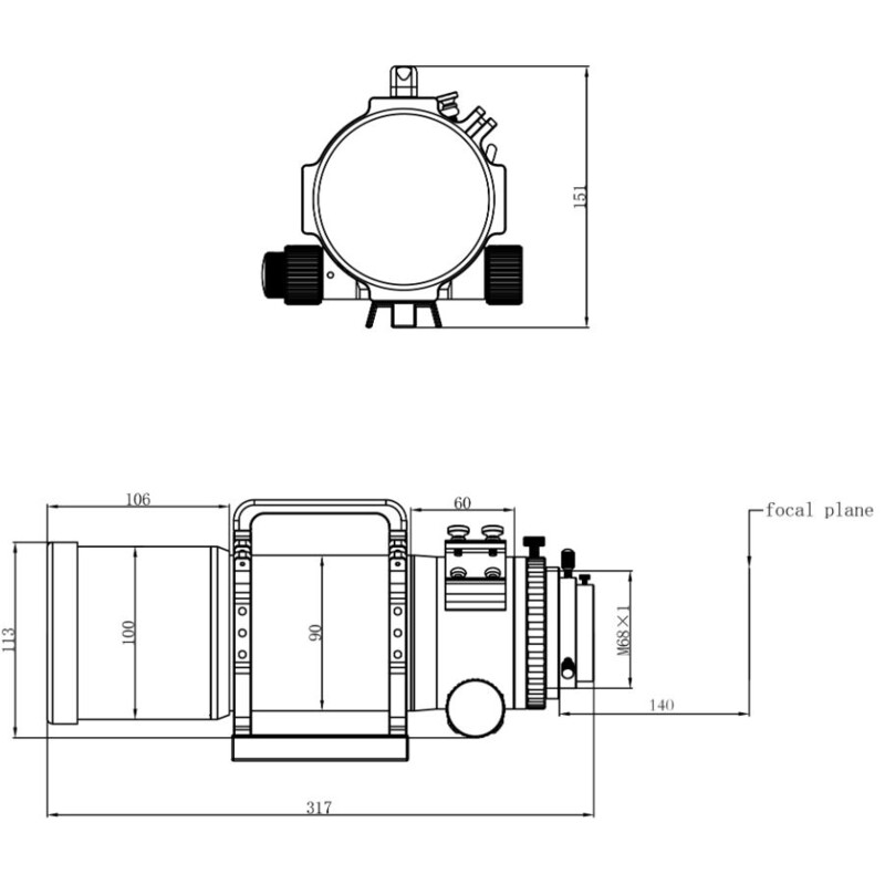 Omegon Rifrattore Apocromatico Pro APO AP 72/400 Quintupletto OTA