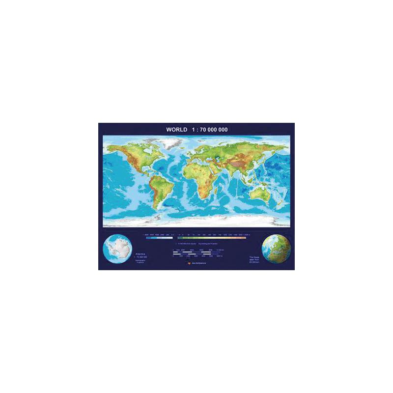 MBM Systems Mappa del Mondo Planisfero in puro 3D