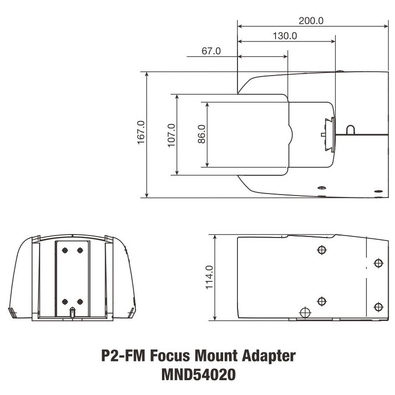 Nikon Porta testa Adattatore per montatura di messa a fuoco P2-FM