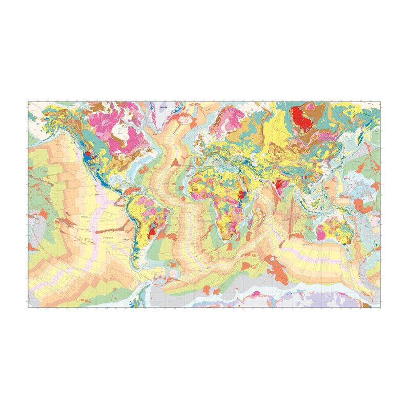 UKGE Mappa del Mondo Geological Map of the World 118cm x 98cm