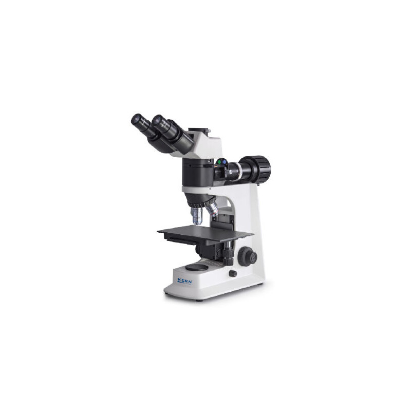 Kern Microscopio OKM 172, MET, POL, bino, Inf, planachro, 50x-400x, Illuminazione incidente, HAL, 30W