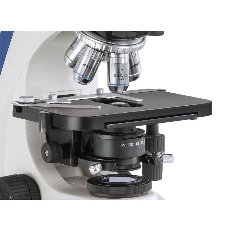 Kern Microscopio OKO 178, MET, POL, trino, piano Inf, 50x-1000x, luce incidente/riflessa, HAL, 100W