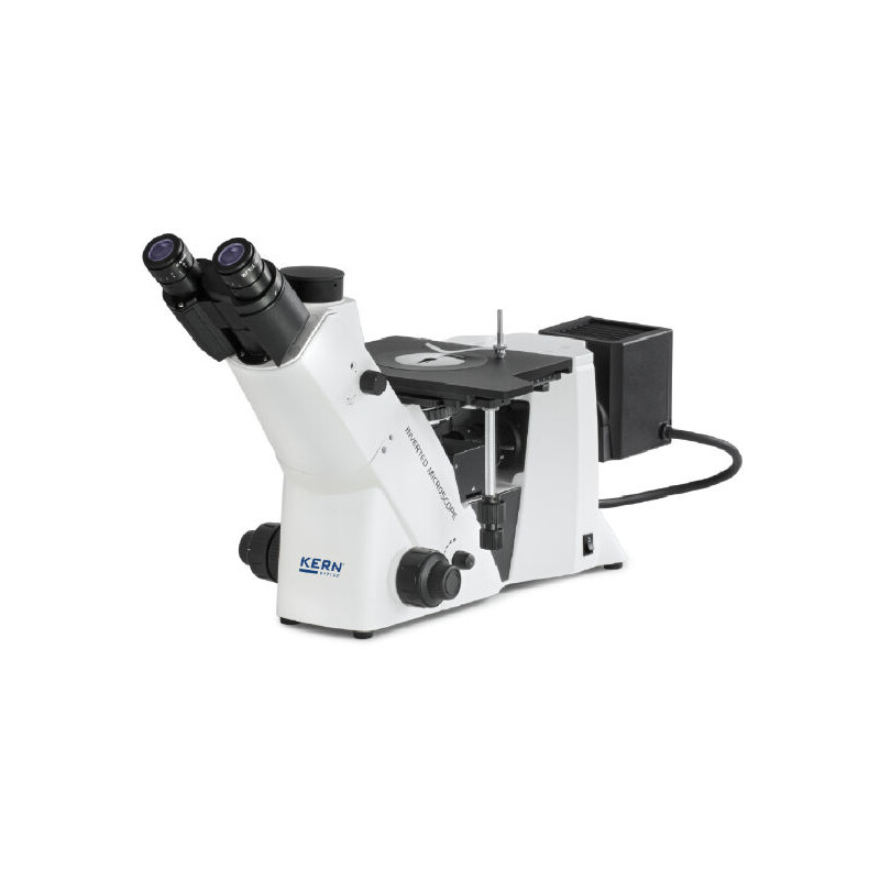 Kern Microscopio invertito OLM 171, inverso, MET, POL, trino, Inf planchrom, 50x-500x, Illuminazione incidente, HAL, 50W