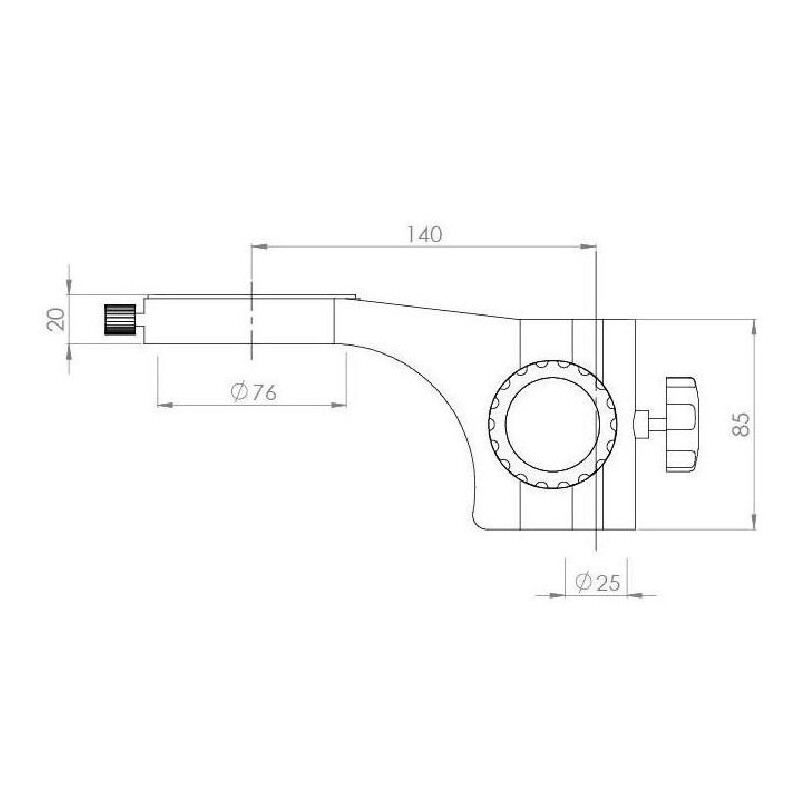 Kern Microscopio stereo zoom OZM 953, trino, 7-45x, HSWF 10x23 mm, Stativi industriali con braccio articolato, Lampade ad anello LED, 4,5W
