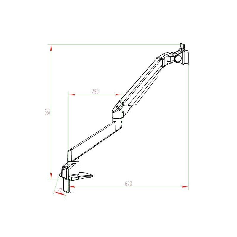 Kern Microscopio stereo zoom OZM 982, bino 7-45x, HSWF 10x23 mm, Gelenkarm-Stativ, Feder, Tischklemme, Ringlicht LED 4.5W