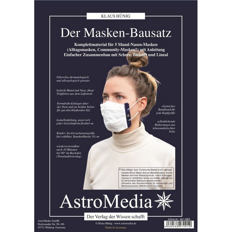 AstroMedia Mascherina naso/bocca kit per 5 pezzi